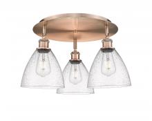 Innovations Lighting 516-3C-AC-GBD-754 - Bristol - 3 Light - 19 inch - Antique Copper - Semi-Flush Mount