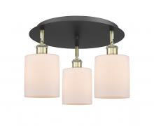 Innovations Lighting 516-3C-BAB-G111 - Cobbleskill - 3 Light - 17 inch - Black Antique Brass - Semi-Flush Mount