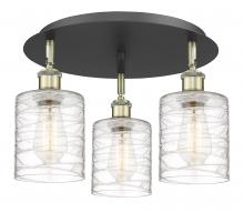 Innovations Lighting 516-3C-BAB-G1113 - Cobbleskill - 3 Light - 17 inch - Black Antique Brass - Semi-Flush Mount