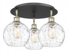 Innovations Lighting 516-3C-BAB-G1215-8 - Athens Water Glass - 3 Light - 20 inch - Black Antique Brass - Semi-Flush Mount