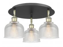 Innovations Lighting 516-3C-BAB-G412 - Dayton - 3 Light - 17 inch - Black Antique Brass - Semi-Flush Mount