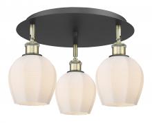 Innovations Lighting 516-3C-BAB-G461-6 - Norfolk - 3 Light - 18 inch - Black Antique Brass - Semi-Flush Mount