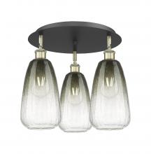 Innovations Lighting 516-3C-BAB-G480-6SL - Brookhaven Almond - 3 Light - 18 inch - Black Antique Brass - Semi-Flush Mount