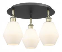 Innovations Lighting 516-3C-BAB-G651-6 - Cindyrella - 3 Light - 18 inch - Black Antique Brass - Semi-Flush Mount