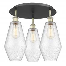 Innovations Lighting 516-3C-BAB-G654-7 - Cindyrella - 3 Light - 19 inch - Black Antique Brass - Semi-Flush Mount