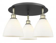 Innovations Lighting 516-3C-BAB-GBD-751 - Bristol - 3 Light - 19 inch - Black Antique Brass - Semi-Flush Mount