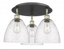 Innovations Lighting 516-3C-BAB-GBD-94 - Bristol - 3 Light - 21 inch - Black Antique Brass - Semi-Flush Mount