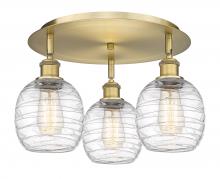 Innovations Lighting 516-3C-BB-G1013 - Belfast - 3 Light - 18 inch - Brushed Brass - Semi-Flush Mount