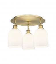 Innovations Lighting 516-3C-BB-G558-6GWH - Bella - 3 Light - 17 inch - Brushed Brass - Semi-Flush Mount