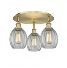 Innovations Lighting 516-3C-BB-G82 - Eaton - 3 Light - 17 inch - Brushed Brass - Semi-Flush Mount