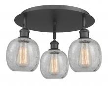 Innovations Lighting 516-3C-BK-G105 - Belfast - 3 Light - 18 inch - Matte Black - Semi-Flush Mount