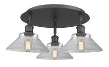 Innovations Lighting 516-3C-BK-G132 - Orwell - 3 Light - 20 inch - Matte Black - Semi-Flush Mount