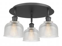 Innovations Lighting 516-3C-BK-G412 - Dayton - 3 Light - 17 inch - Matte Black - Semi-Flush Mount