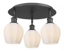 Innovations Lighting 516-3C-BK-G461-6 - Norfolk - 3 Light - 18 inch - Matte Black - Semi-Flush Mount