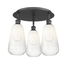 Innovations Lighting 516-3C-BK-G480-6OP - Brookhaven Almond - 3 Light - 18 inch - Matte Black - Semi-Flush Mount