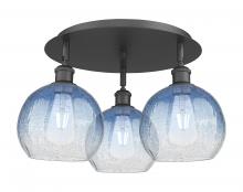 Innovations Lighting 516-3C-BK-G483-8SB - Brookhaven Globe - 3 Light - 20 inch - Matte Black - Semi-Flush Mount