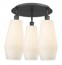 Innovations Lighting 516-3C-BK-G681-7 - Windham - 3 Light - 19 inch - Matte Black - Flush Mount