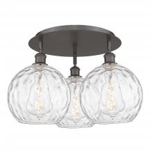 Innovations Lighting 516-3C-OB-G1215-10 - Athens Water Glass - 3 Light - 22 inch - Oil Rubbed Bronze - Semi-Flush Mount