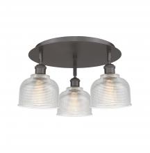 Innovations Lighting 516-3C-OB-G412 - Dayton - 3 Light - 17 inch - Oil Rubbed Bronze - Semi-Flush Mount