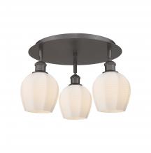 Innovations Lighting 516-3C-OB-G461-6 - Norfolk - 3 Light - 18 inch - Oil Rubbed Bronze - Semi-Flush Mount