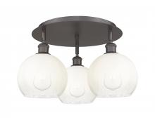 Innovations Lighting 516-3C-OB-G483-8OP - Brookhaven Globe - 3 Light - 20 inch - Oil Rubbed Bronze - Semi-Flush Mount