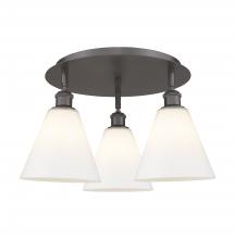 Innovations Lighting 516-3C-OB-GBC-81 - Berkshire - 3 Light - 20 inch - Oil Rubbed Bronze - Semi-Flush Mount