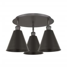 Innovations Lighting 516-3C-OB-MBC-8-OB - Berkshire - 3 Light - 20 inch - Oil Rubbed Bronze - Semi-Flush Mount