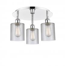 Innovations Lighting 516-3C-PC-G112 - Cobbleskill - 3 Light - 17 inch - Polished Chrome - Semi-Flush Mount