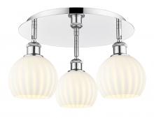 Innovations Lighting 516-3C-PC-G1217-6WV - White Venetian - 3 Light - 18 inch - Polished Chrome - Semi-Flush Mount
