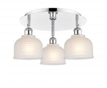 Innovations Lighting 516-3C-PC-G411 - Dayton - 3 Light - 17 inch - Polished Chrome - Semi-Flush Mount