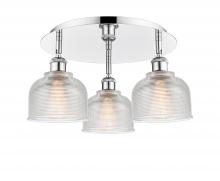 Innovations Lighting 516-3C-PC-G412 - Dayton - 3 Light - 17 inch - Polished Chrome - Semi-Flush Mount