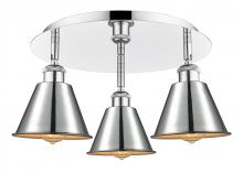 Innovations Lighting 516-3C-PC-M8-PC - Ballston - 3 Light - 18 inch - Polished Chrome - Semi-Flush Mount