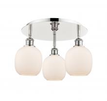 Innovations Lighting 516-3C-PN-G101 - Belfast - 3 Light - 18 inch - Polished Nickel - Semi-Flush Mount