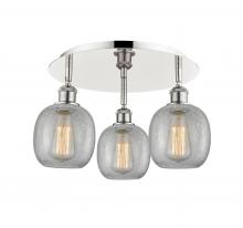 Innovations Lighting 516-3C-PN-G105 - Belfast - 3 Light - 18 inch - Polished Nickel - Semi-Flush Mount
