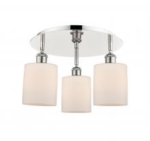 Innovations Lighting 516-3C-PN-G111 - Cobbleskill - 3 Light - 17 inch - Polished Nickel - Semi-Flush Mount