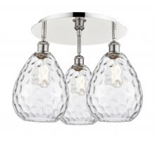 Innovations Lighting 516-3C-PN-G372 - Waverly - 3 Light - 20 inch - Polished Nickel - Semi-Flush Mount
