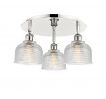 Innovations Lighting 516-3C-PN-G412 - Dayton - 3 Light - 17 inch - Polished Nickel - Semi-Flush Mount