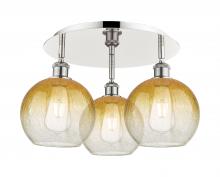 Innovations Lighting 516-3C-PN-G483-8AM - Brookhaven Globe - 3 Light - 20 inch - Polished Nickel - Semi-Flush Mount