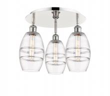 Innovations Lighting 516-3C-PN-G557-6CL - Vaz - 3 Light - 18 inch - Polished Nickel - Semi-Flush Mount