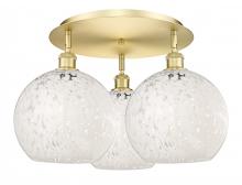 Innovations Lighting 516-3C-SG-G1216-10WM - White Mouchette - 3 Light - 22 inch - Satin Gold - Semi-Flush Mount