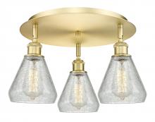 Innovations Lighting 516-3C-SG-G275 - Conesus - 3 Light - 18 inch - Satin Gold - Semi-Flush Mount