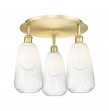 Innovations Lighting 516-3C-SG-G480-6OP - Brookhaven Almond - 3 Light - 18 inch - Satin Gold - Semi-Flush Mount