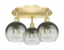 Innovations Lighting 516-3C-SG-G483-8SL - Brookhaven Globe - 3 Light - 20 inch - Satin Gold - Semi-Flush Mount