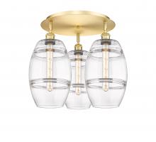 Innovations Lighting 516-3C-SG-G557-8CL - Vaz - 3 Light - 20 inch - Satin Gold - Semi-Flush Mount