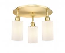 Innovations Lighting 516-3C-SG-G801 - Clymer - 3 Light - 16 inch - Satin Gold - Semi-Flush Mount