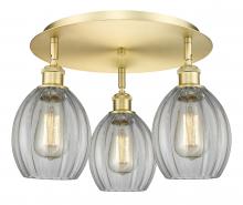 Innovations Lighting 516-3C-SG-G82 - Eaton - 3 Light - 17 inch - Satin Gold - Semi-Flush Mount