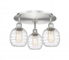 Innovations Lighting 516-3C-SN-G1013 - Belfast - 3 Light - 18 inch - Satin Nickel - Semi-Flush Mount