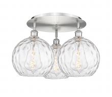 Innovations Lighting 516-3C-SN-G1215-10 - Athens Water Glass - 3 Light - 22 inch - Satin Nickel - Semi-Flush Mount
