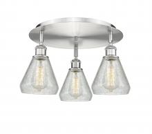 Innovations Lighting 516-3C-SN-G275 - Conesus - 3 Light - 18 inch - Satin Nickel - Semi-Flush Mount