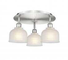 Innovations Lighting 516-3C-SN-G411 - Dayton - 3 Light - 17 inch - Satin Nickel - Semi-Flush Mount